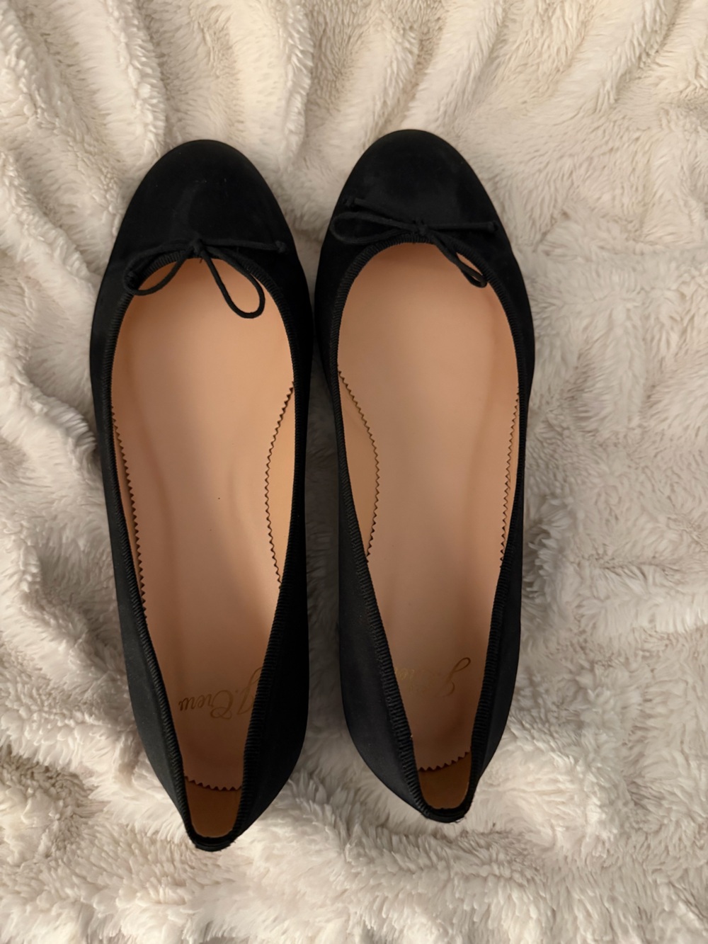 J. Crew Classic Black Ballet Flats with Bow Size 7.5
